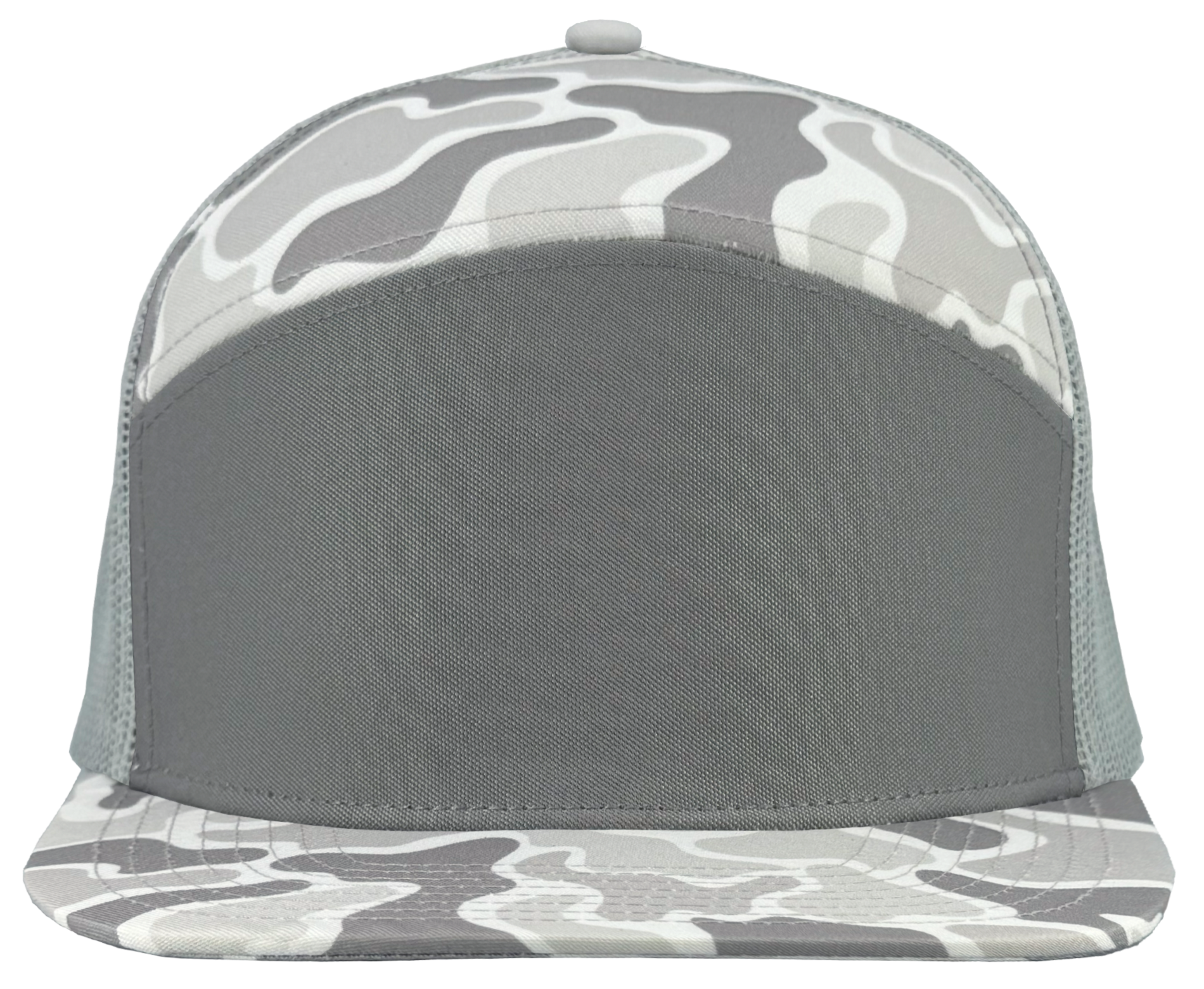 old school snow camo 7 panel cobra hat