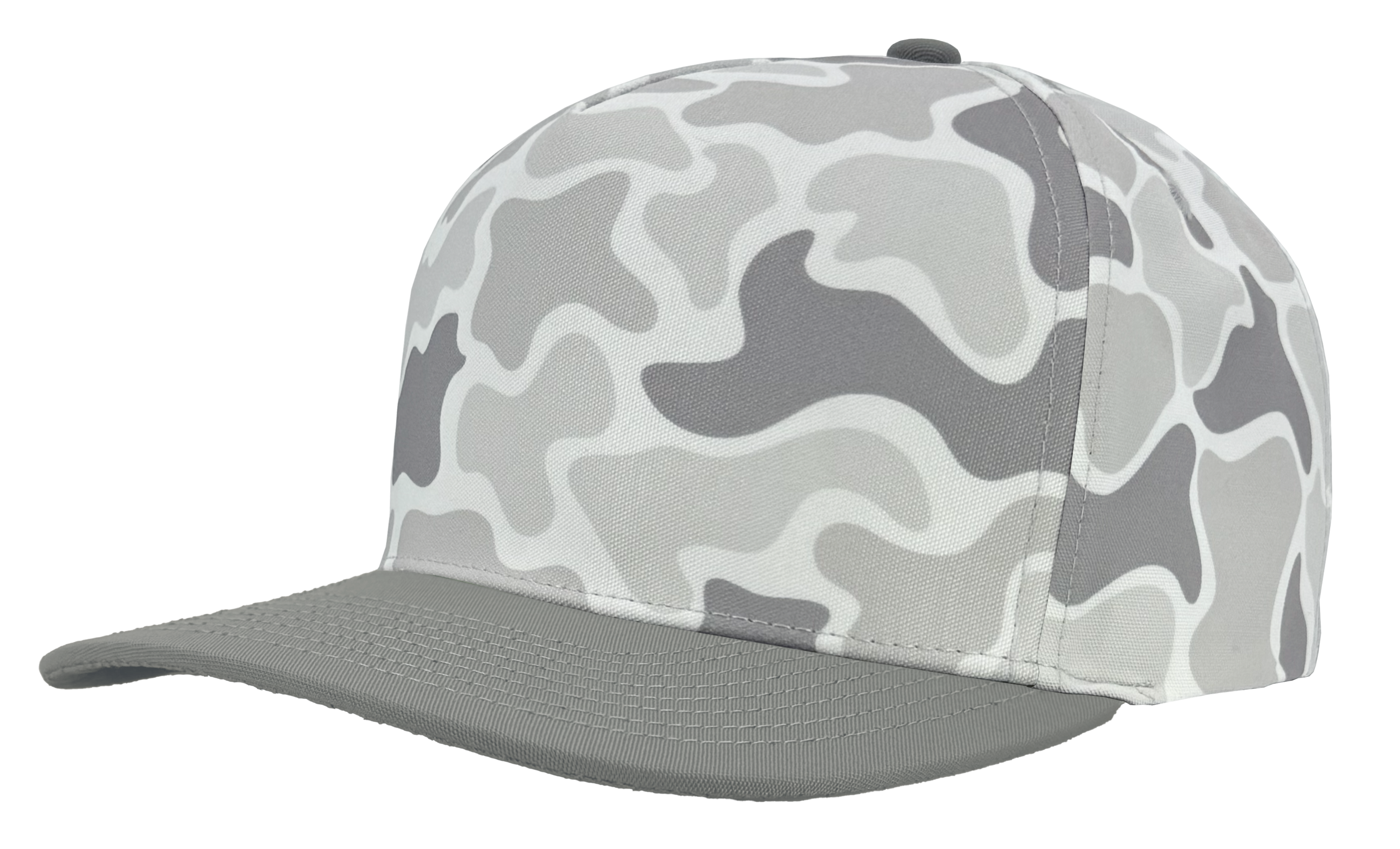 snow old school camo grey bill patriot hat