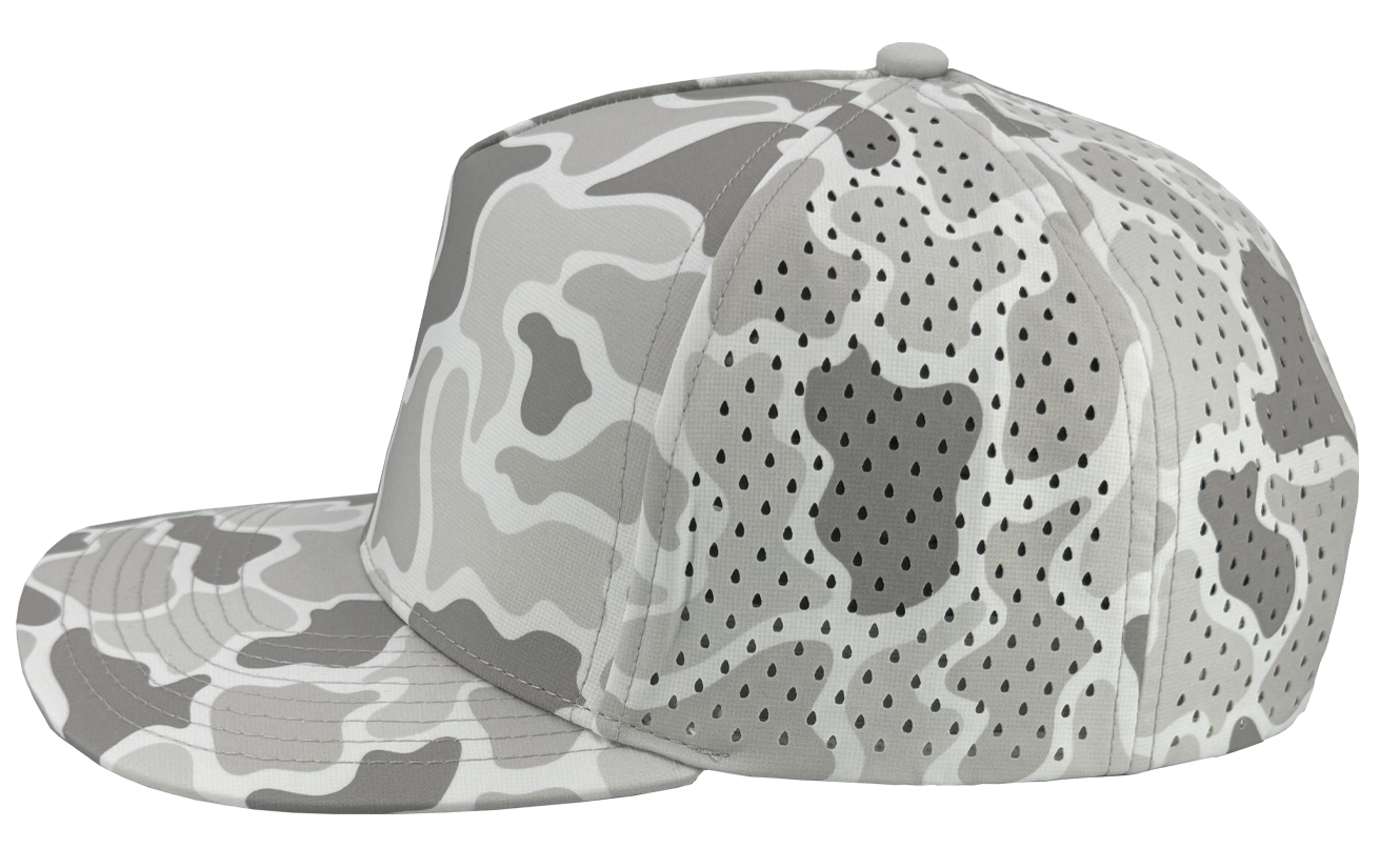 old school snow camo blackhawk snapback