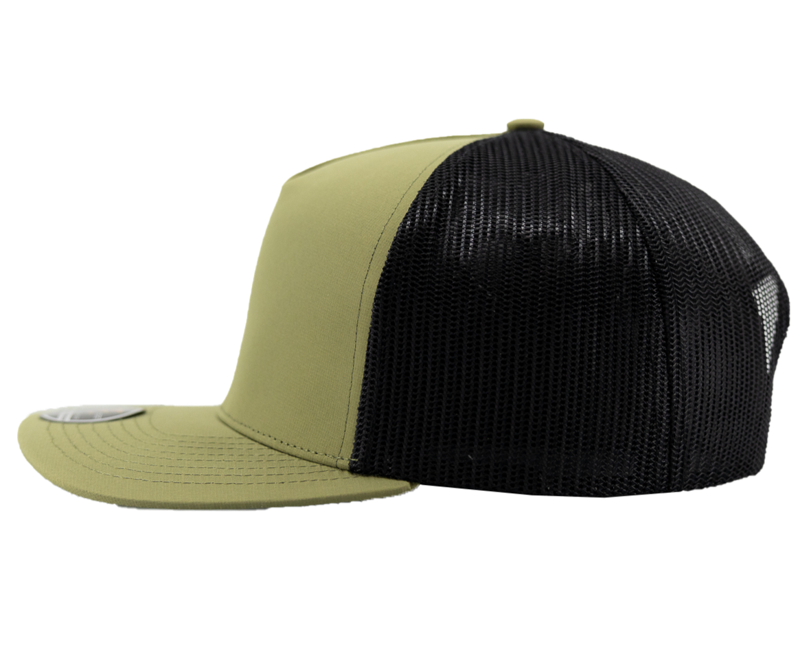 MARINE- Custom Hat Water Repellent hat-Zapped Headwear-Loden-Black-Side-Snapback-five panel-custom hat