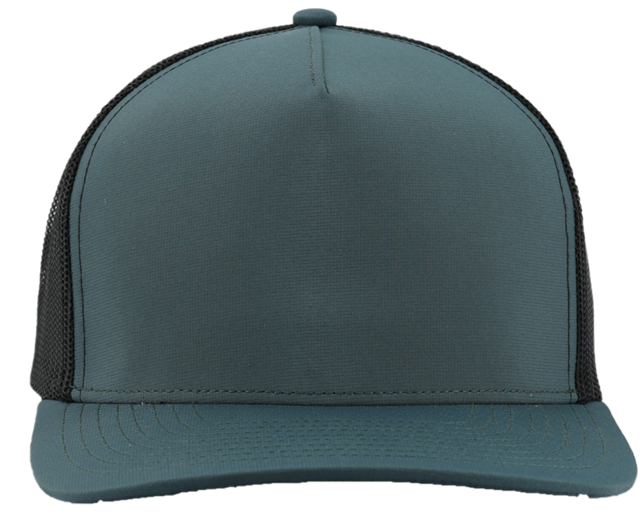 MARINE- Custom Hat Water Repellent hat-Zapped Headwear-Steel-blue-Black-Snapback-Custom hat-Leather patch hat-Zapped Headwear