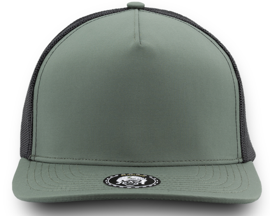 MARINE- Custom Hat Water Repellent hat-Zapped Headwear-Steel Green/Black-snapback-custom hat-Zapped Headwear