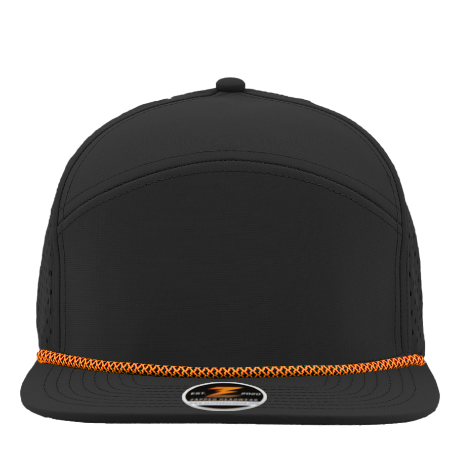 OSPREY Custom Hat -Water Repellent hat-Zapped Headwear-Black-Orange-Rope Brim