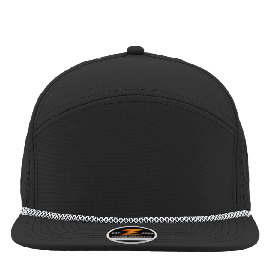 OSPREY Custom Hat -Water Repellent hat-Zapped Headwear-Black-White-Rope Brim