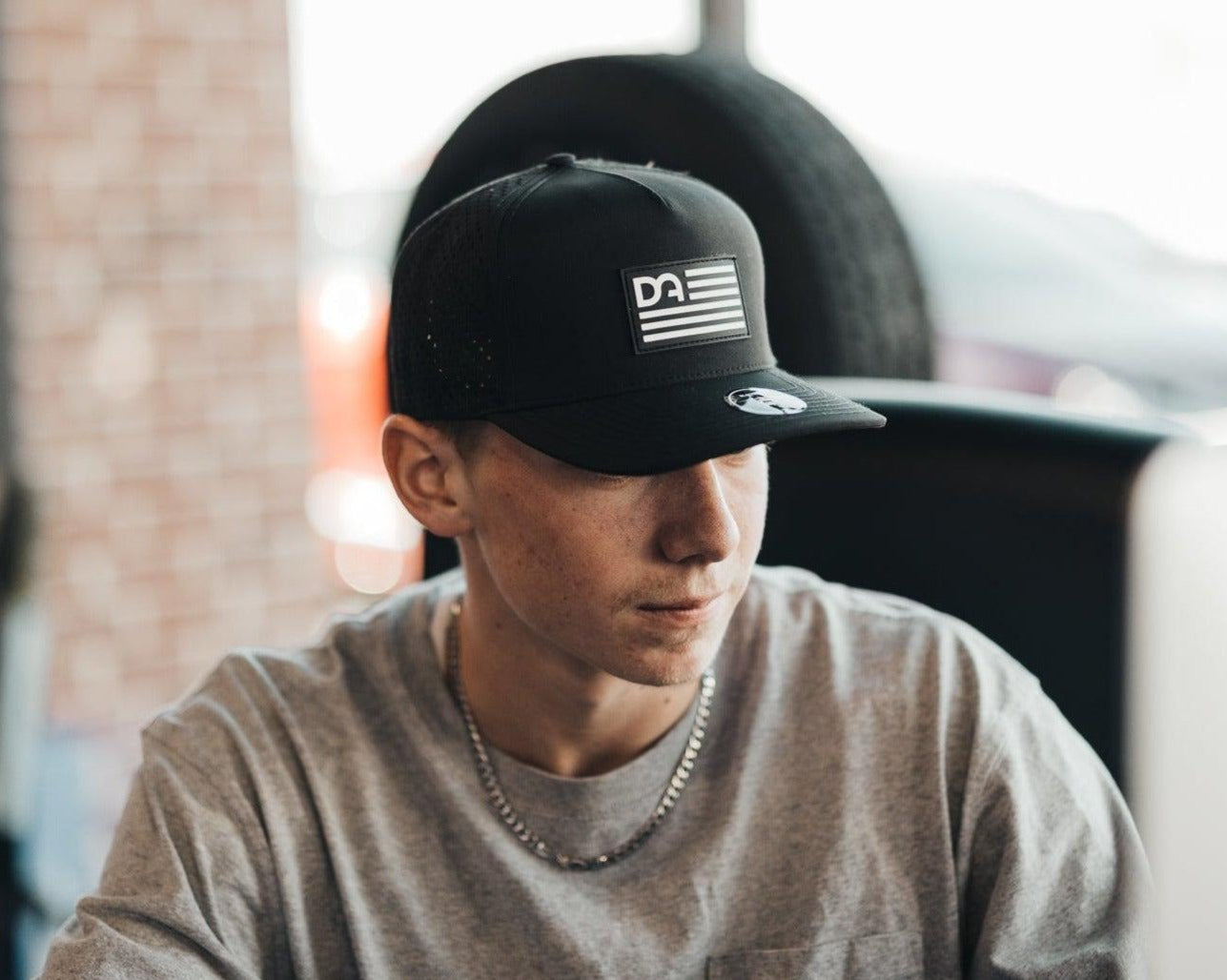 BLACKHAWK- Custom Hat Water Repellent hat-Zapped Headwear-Black-snapback-dastrup auto-Zapped Headwear