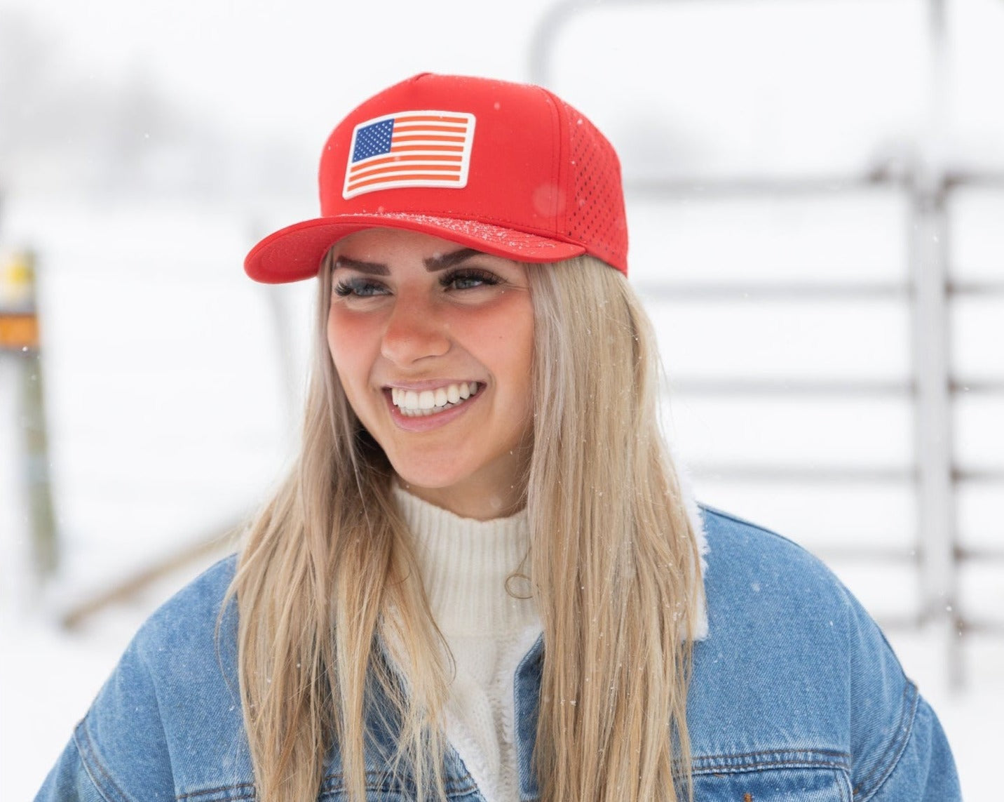 Custom Hat BLACKHAWK-Water Repellent hat-Zapped Headwear-Cardinal-Snapback-American flag hat-Zapped Headwear