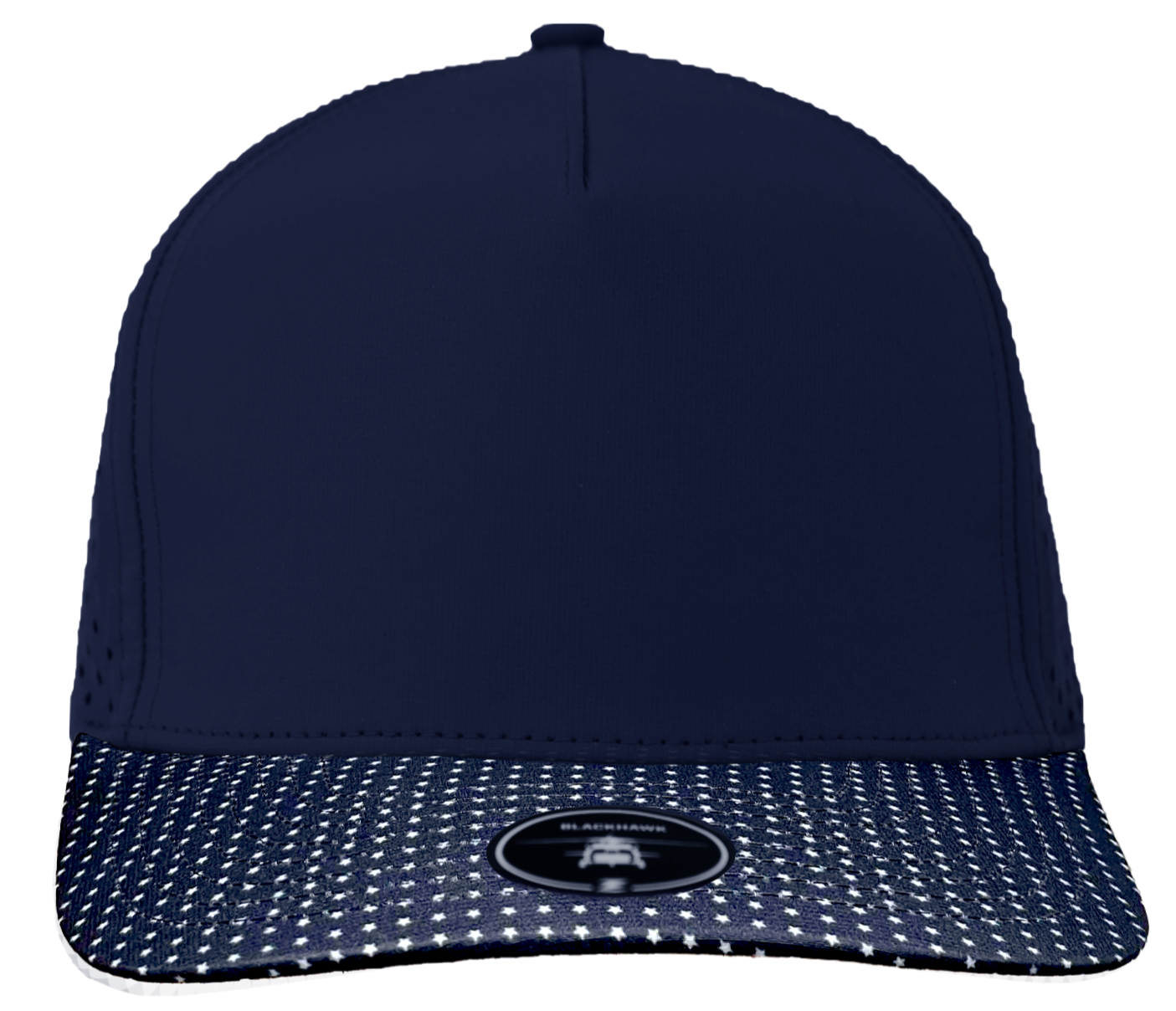 Navy Custom Hat , star brim blackhawk hat