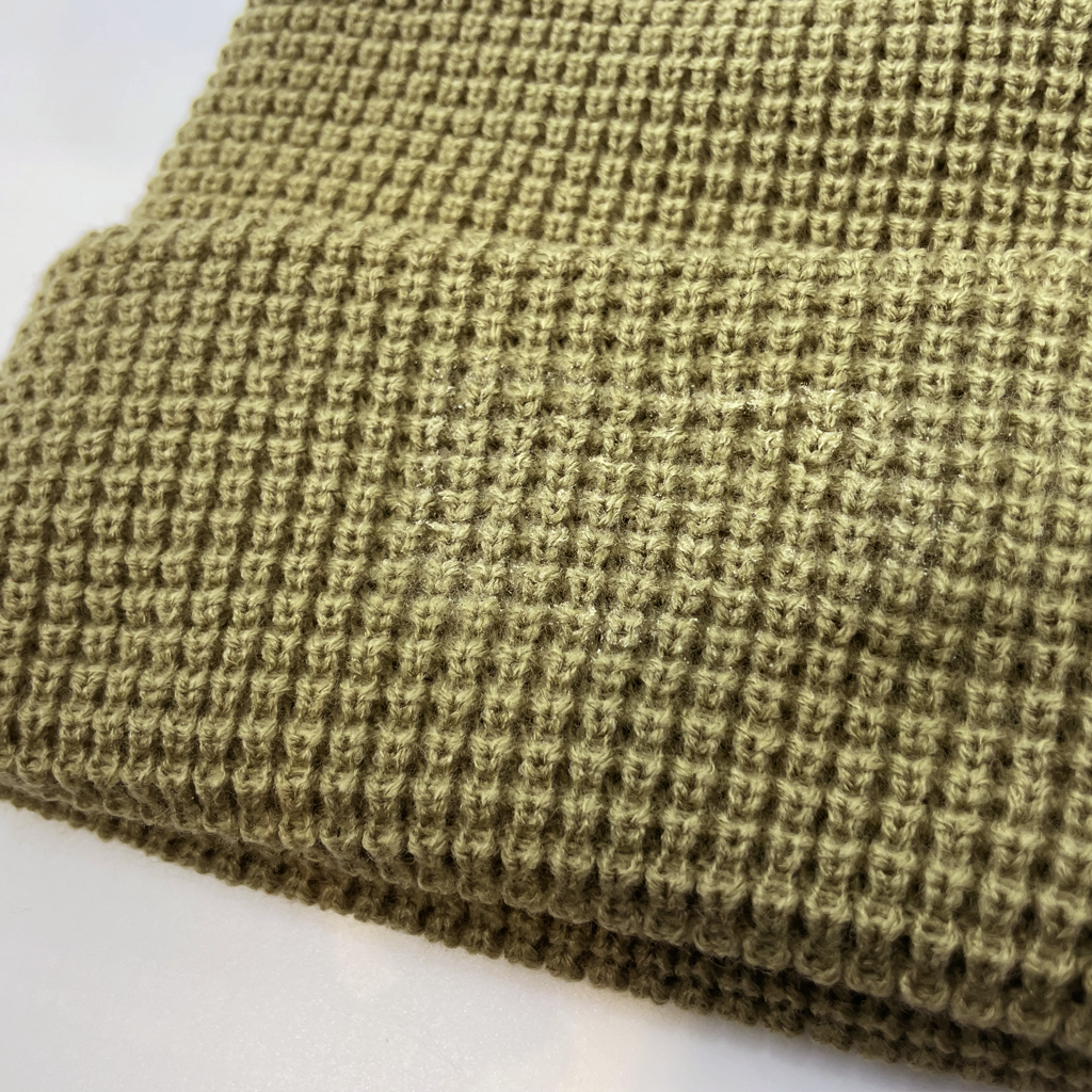 Waffle Beanie with Glue Residue