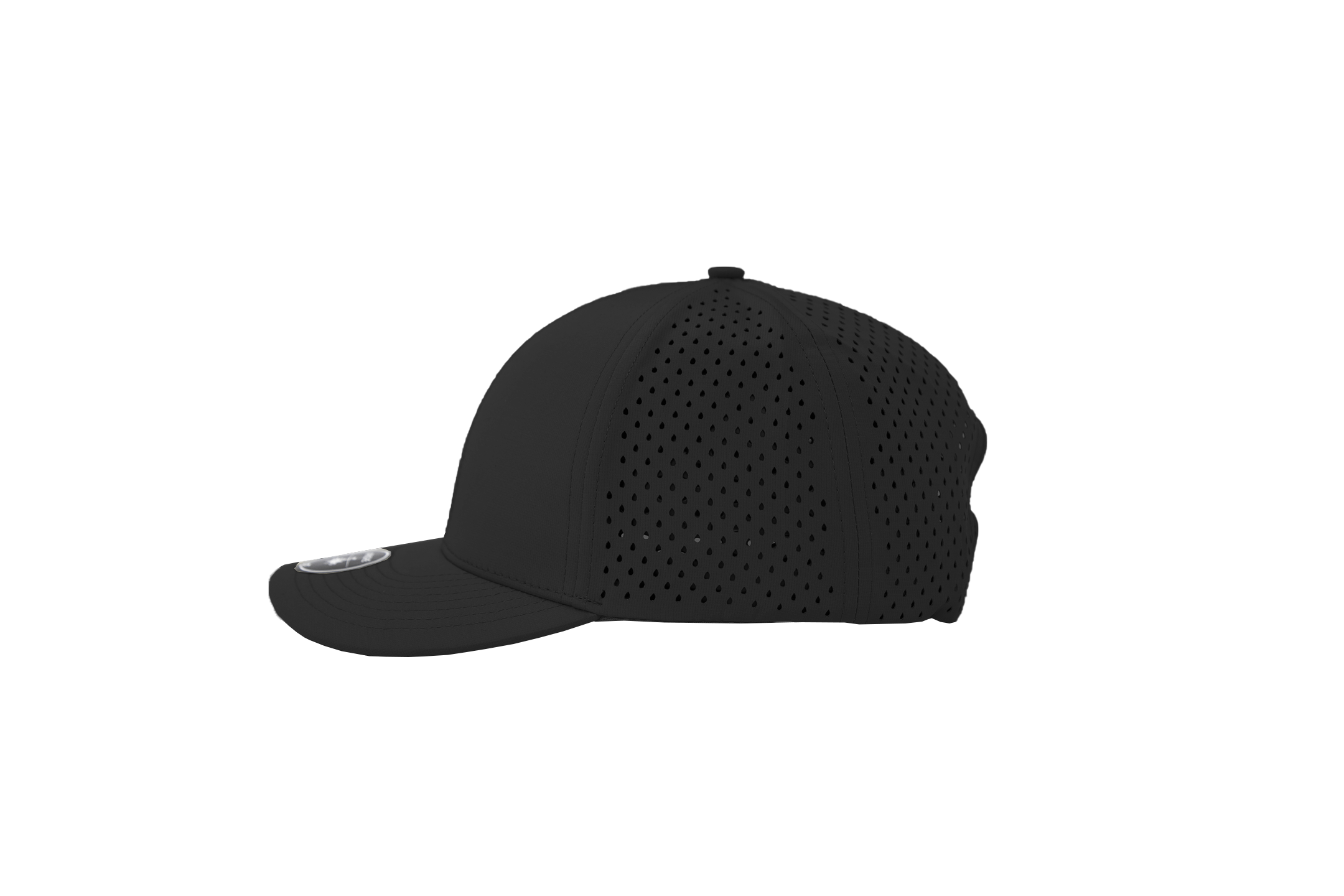black Custom Hat side view of apache perforated hat Custom Hat 