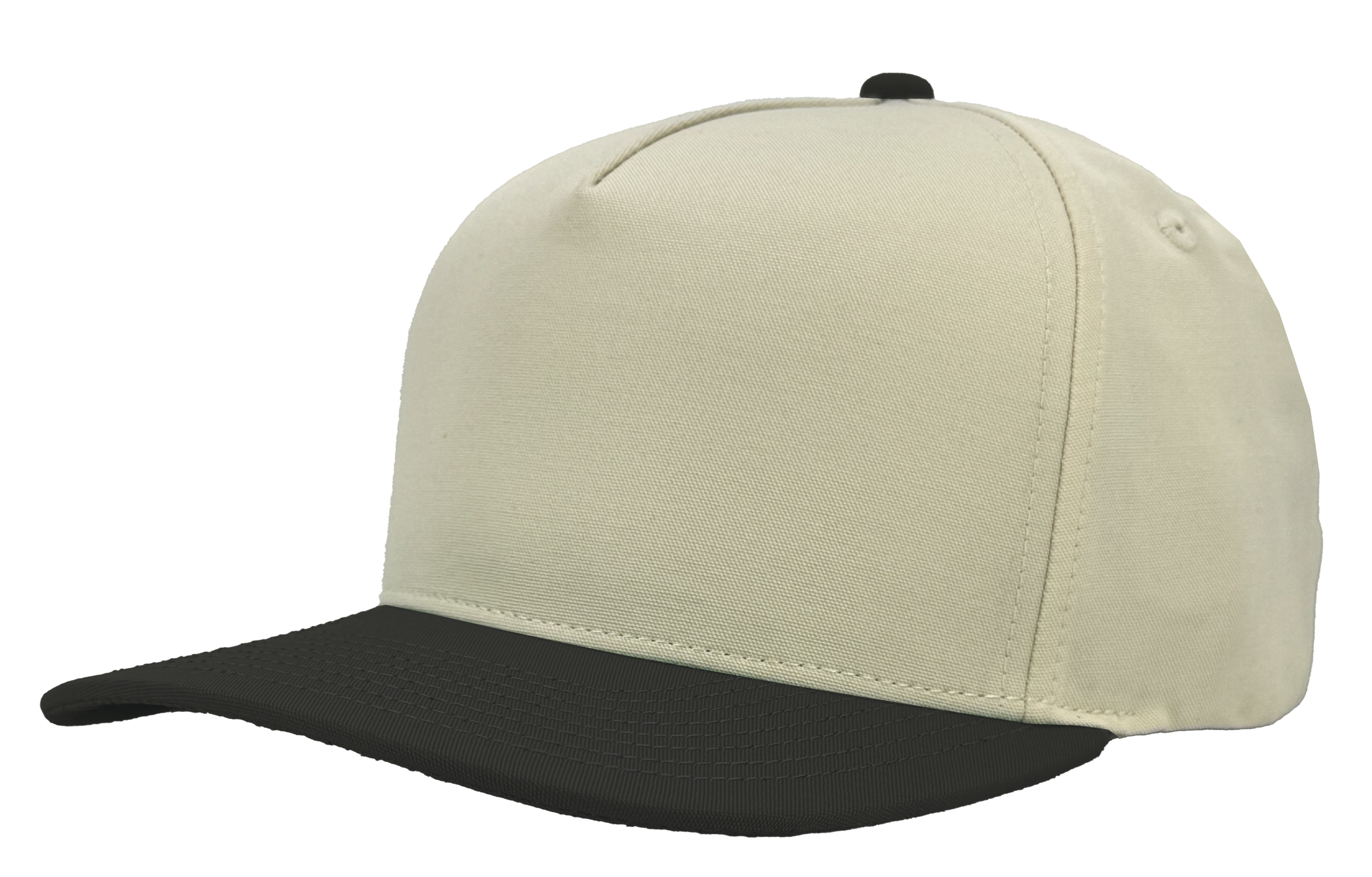 VINTAGE 5 PANEL BLACK WHITE Custom  HAT