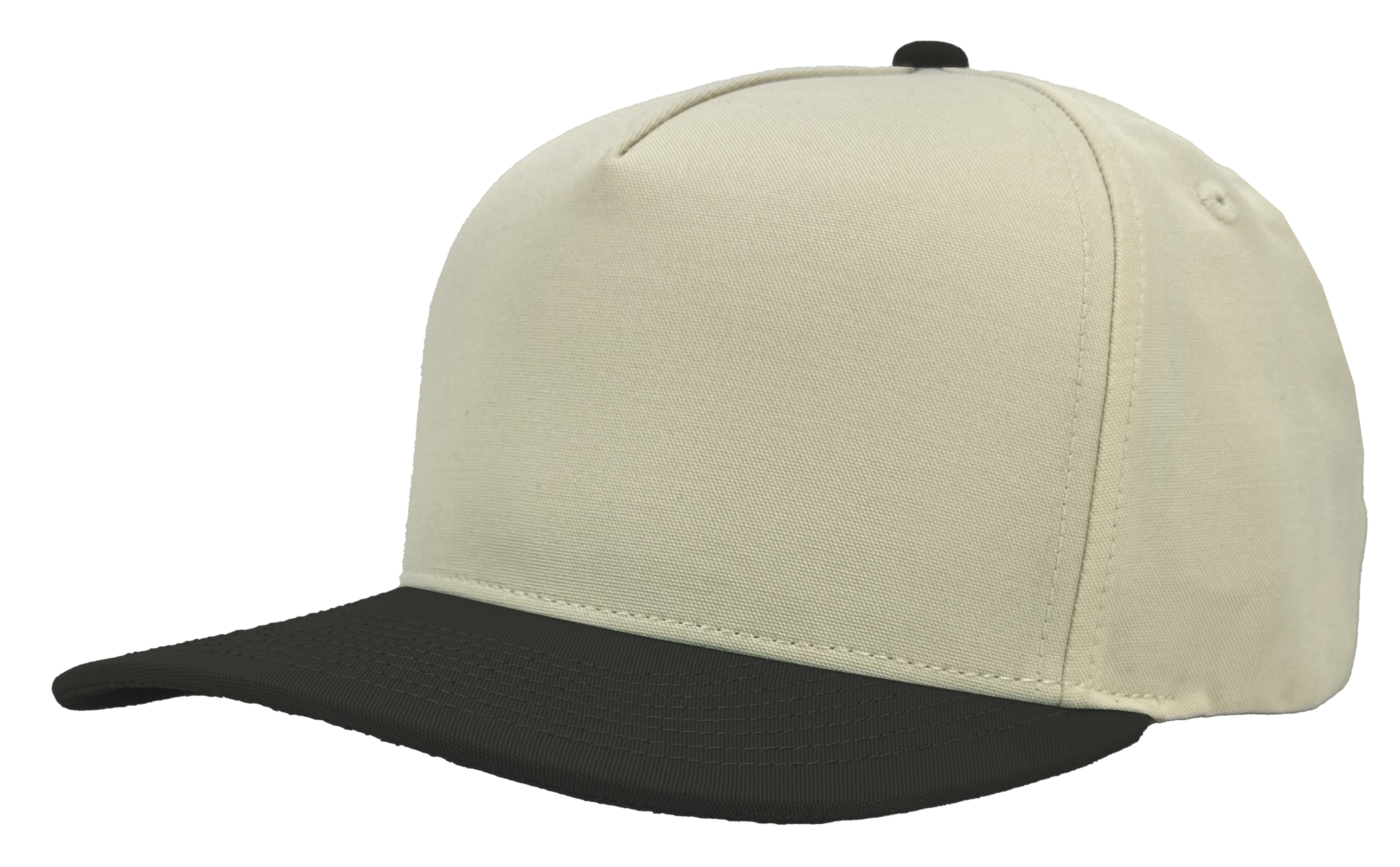 VINTAGE 5 PANEL BLACK WHITE Custom HAT