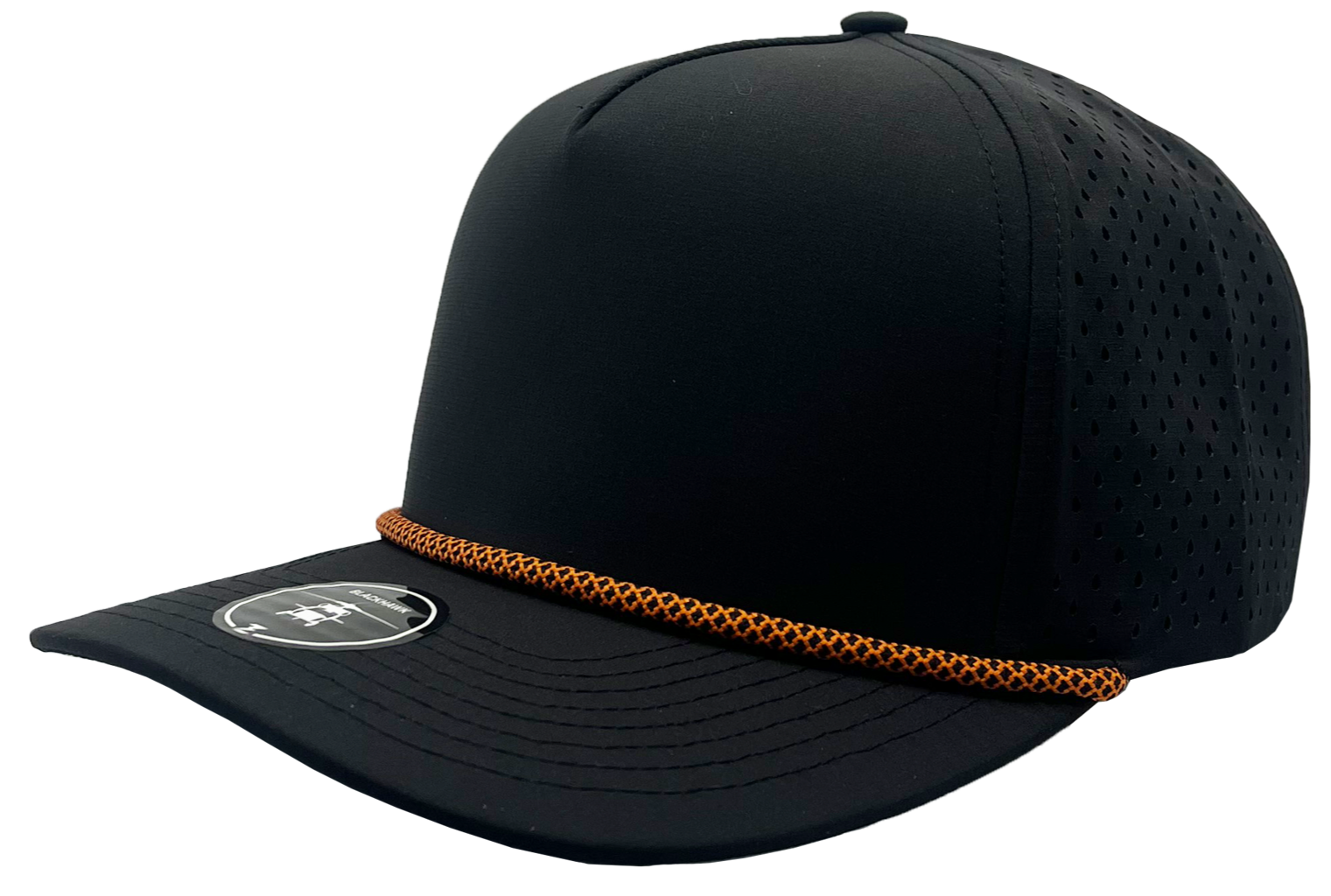Custom Hat Blackhawk Orange Rope Black