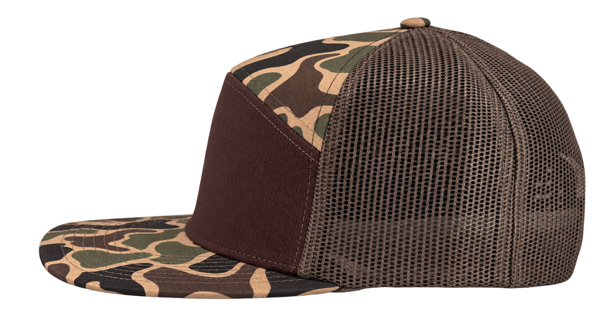 cobra 7 panel duck camo snapback hat