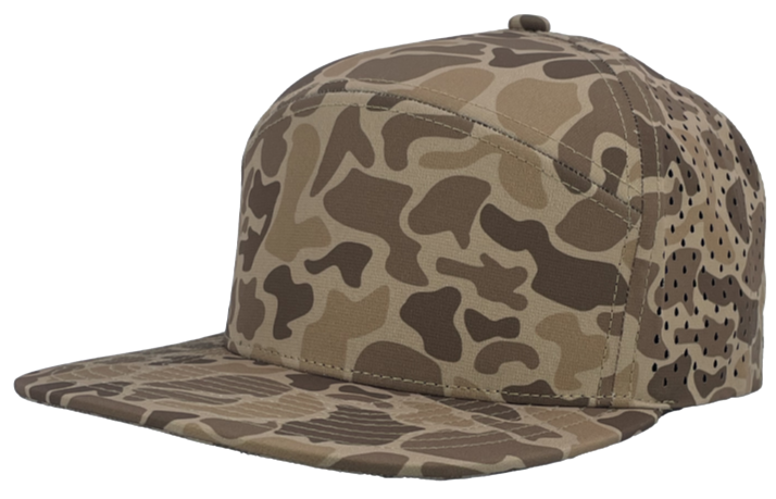Brown old school camo osprey custom hat slant  