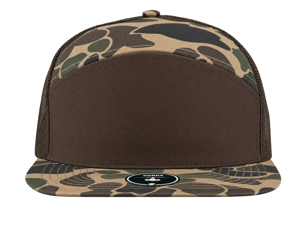 cobra 7 panel duck camo snapback hat