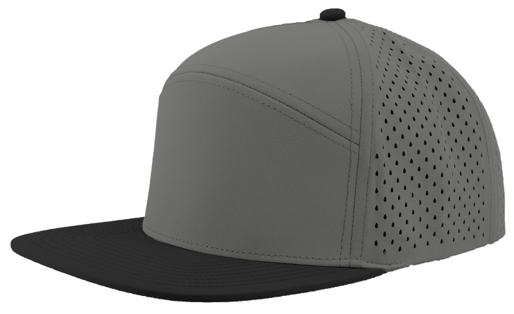 Custom Hat Osprey Grey Black Slant View