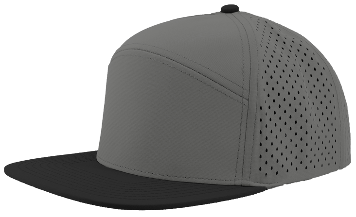 Custom Hat Osprey Grey Black Slant View
