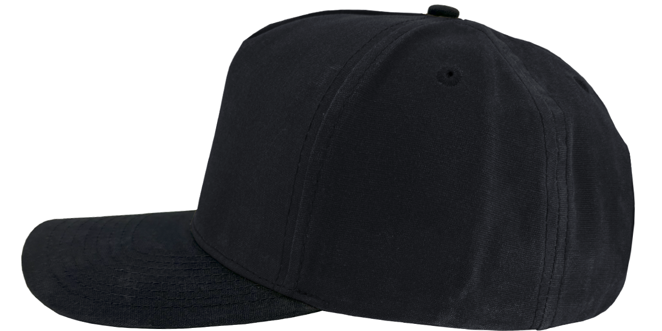 Custom Hat black waxed patriot side