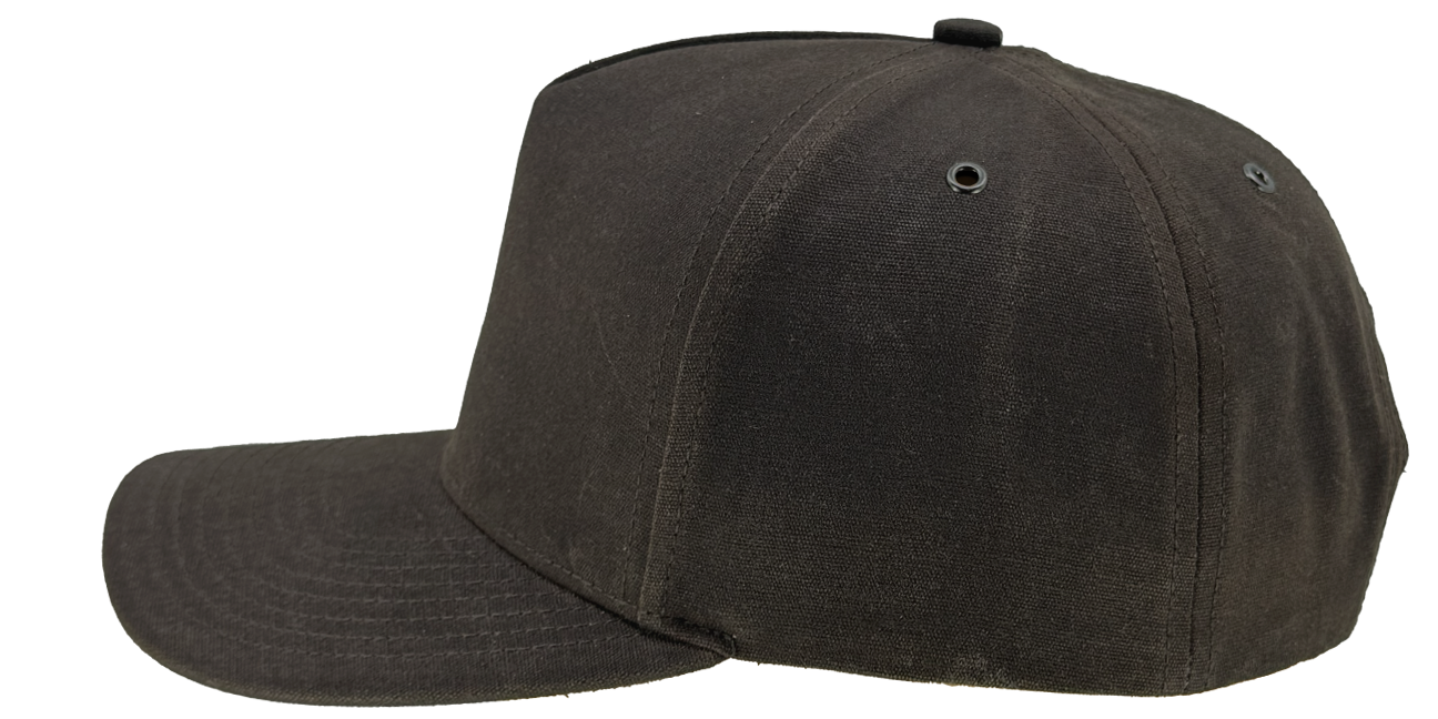 Custom Hat brown waxed patriot side