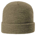 khaki sage waffle beanie zapped headwear