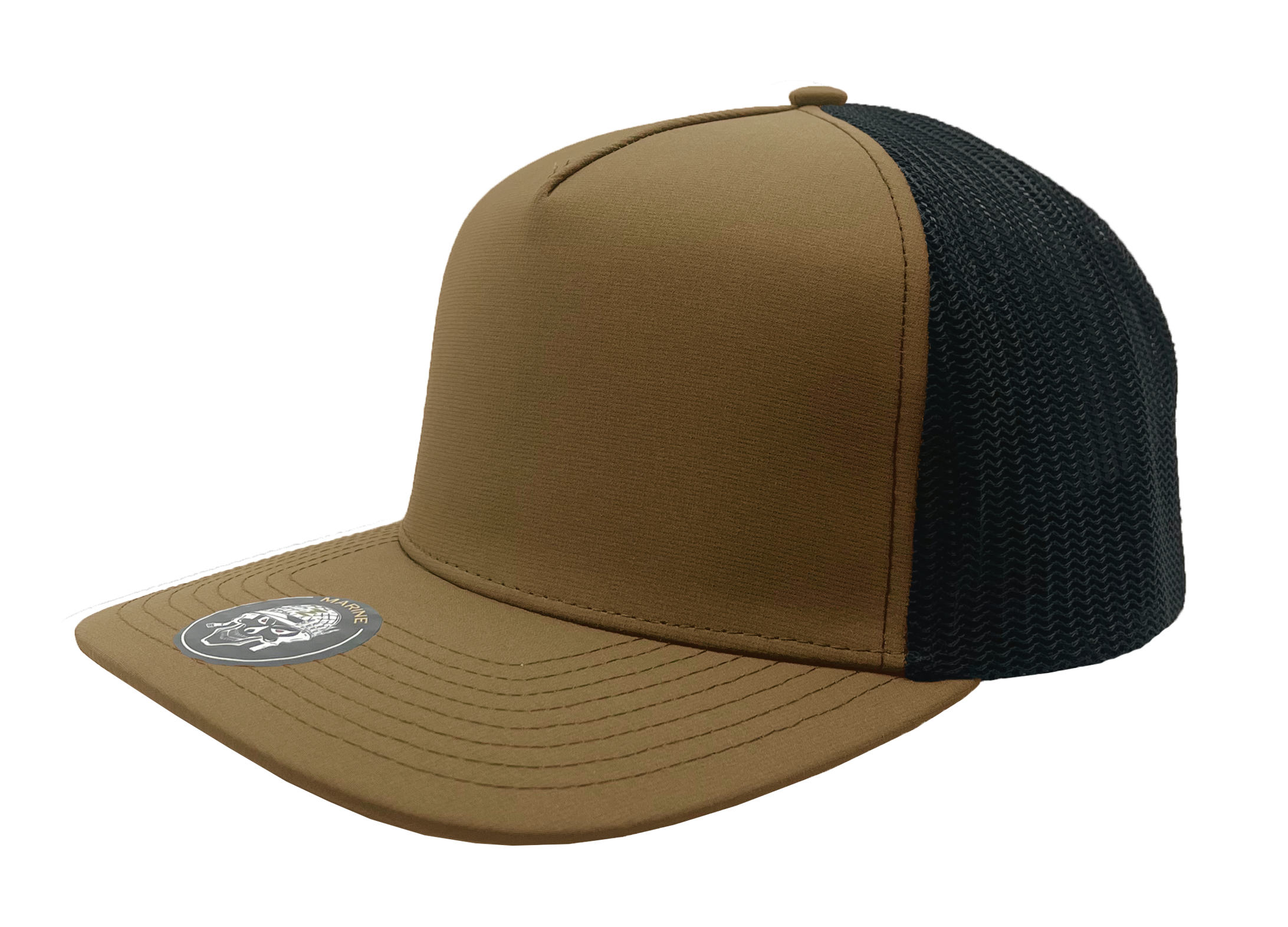 Custom Hat Marine Caramel Black Slant