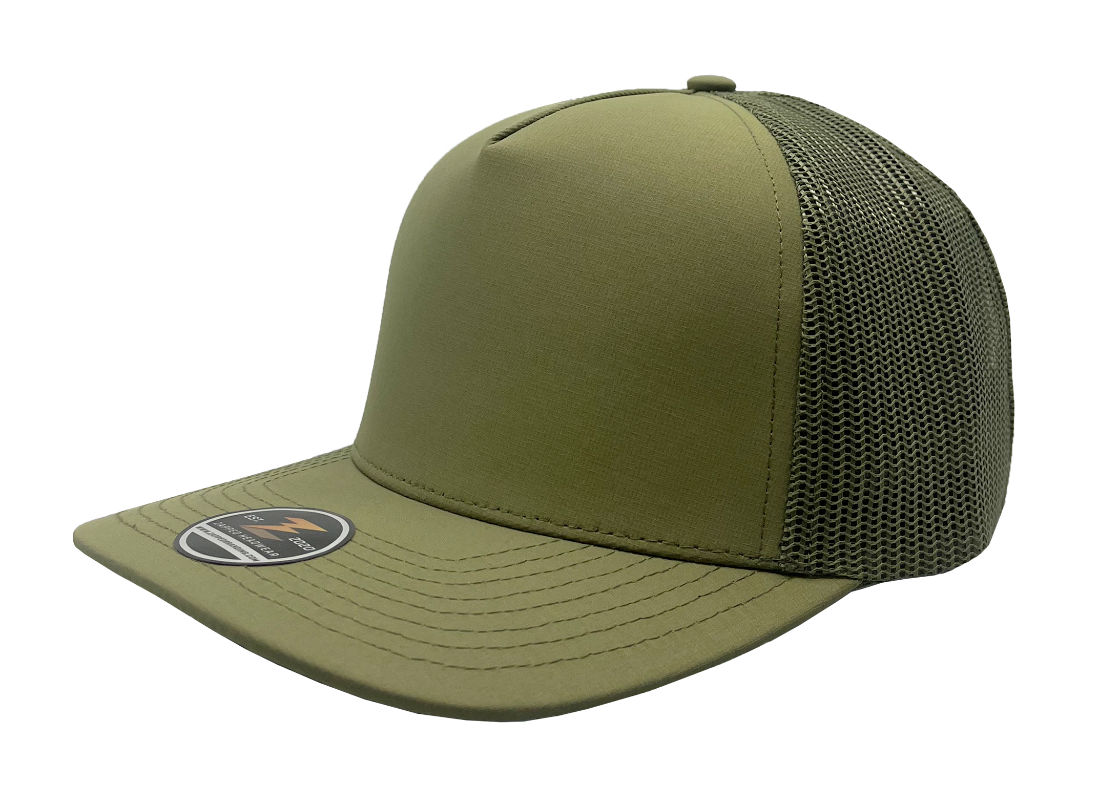 custom hat marine slant view loden green mesh