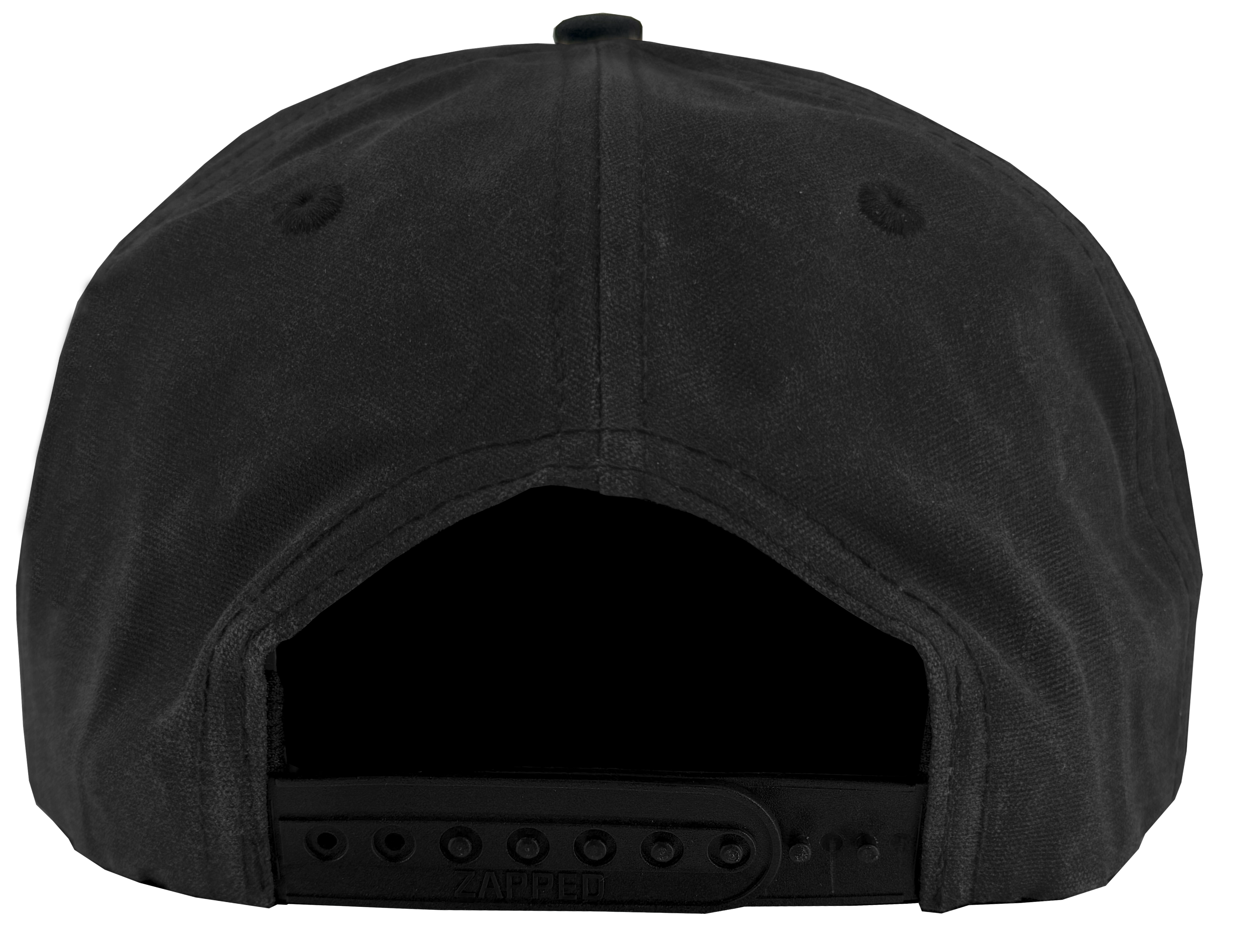 Customizable blank hat black waxed patriot snapback