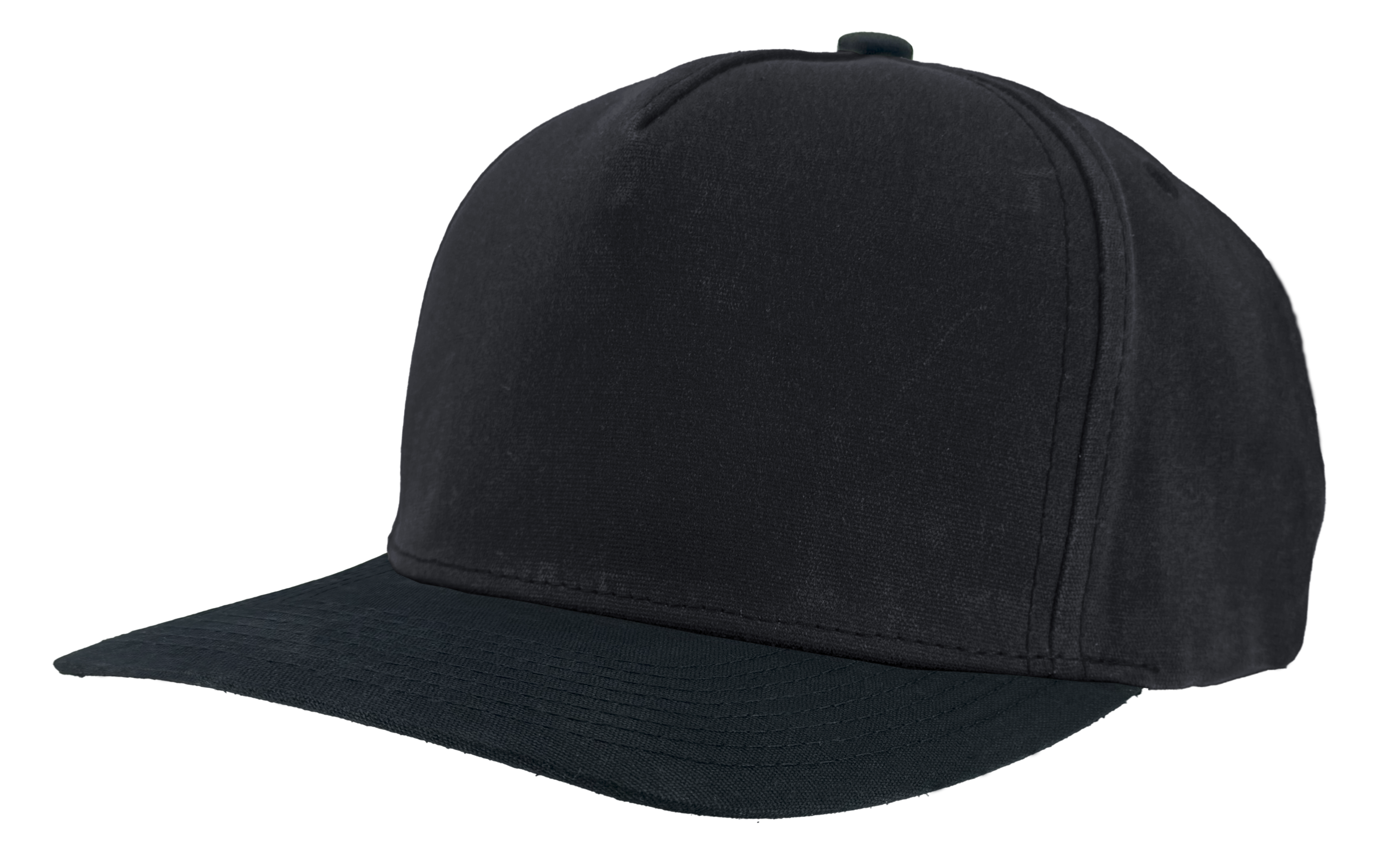 Customizable blank hat black waxed patriot front side