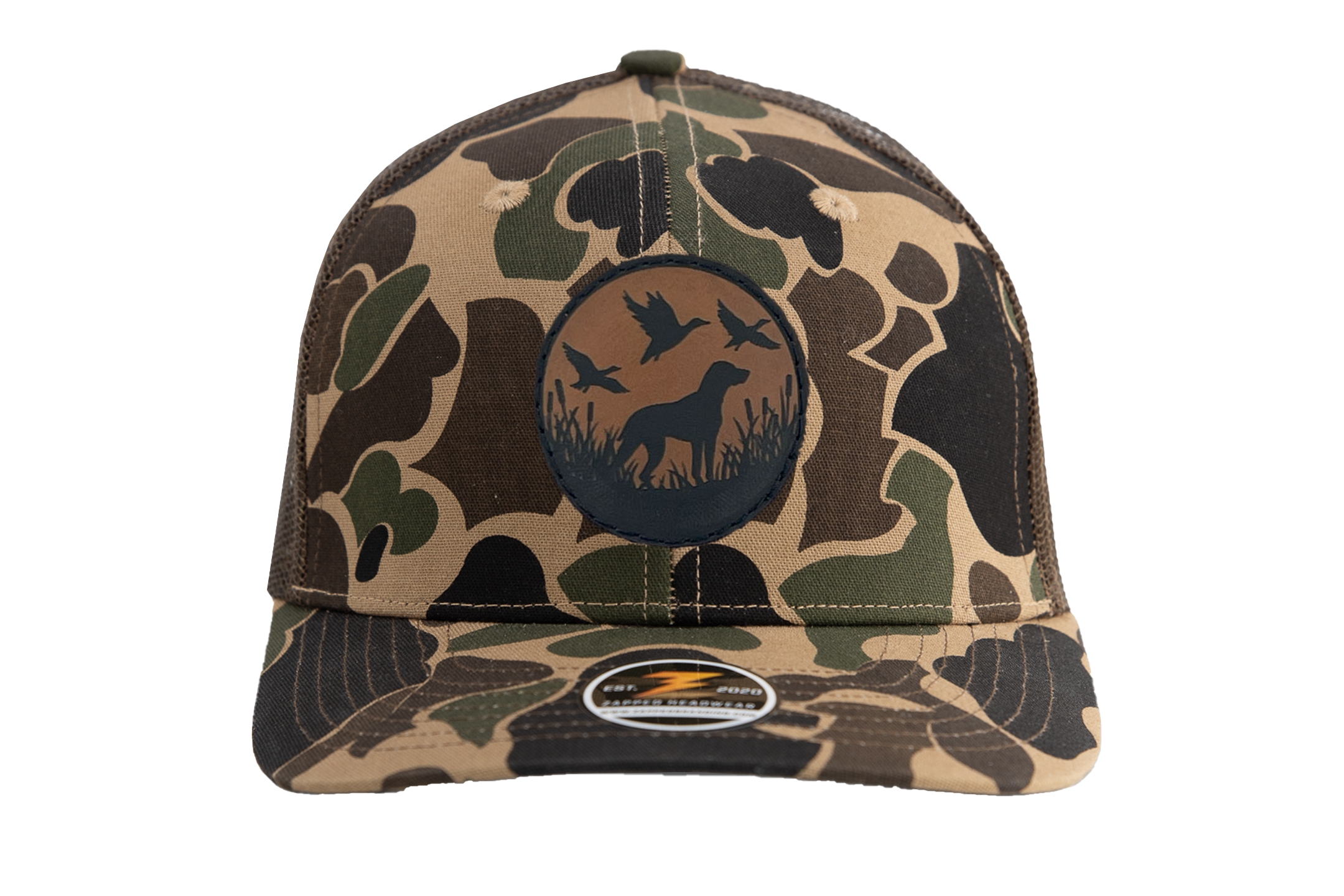 Zapped Headwear Warrior Premium Hunting Hat - Ducks and Dog
