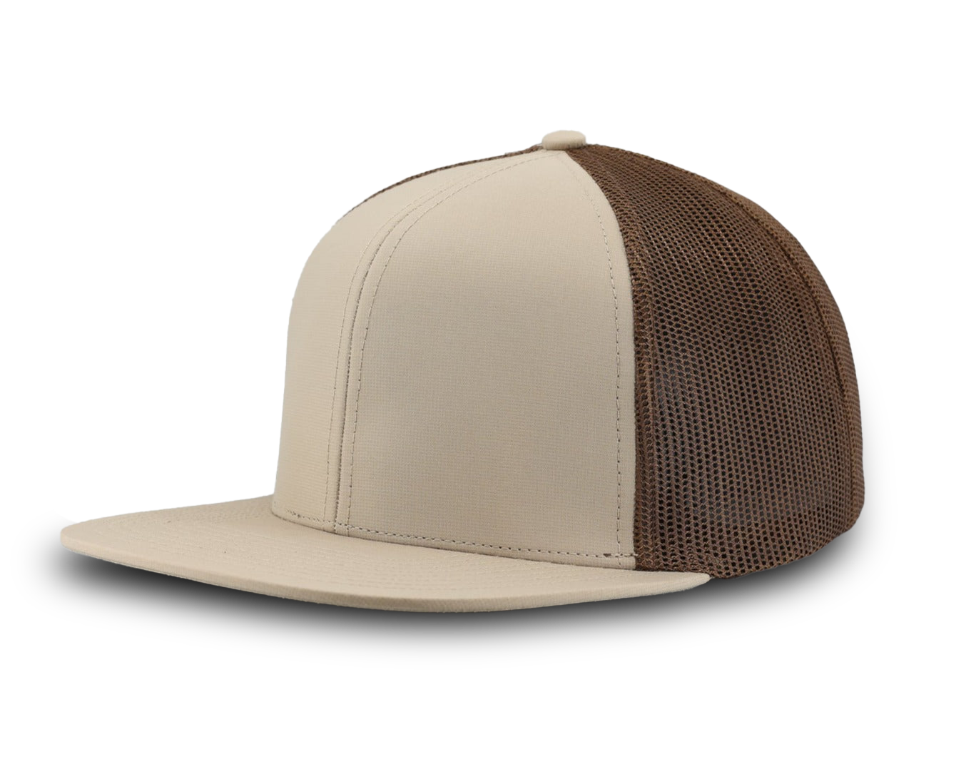 GENERAL-Custom hat-Flatbill-Snapback-khaki-brown- Zapped Headwear