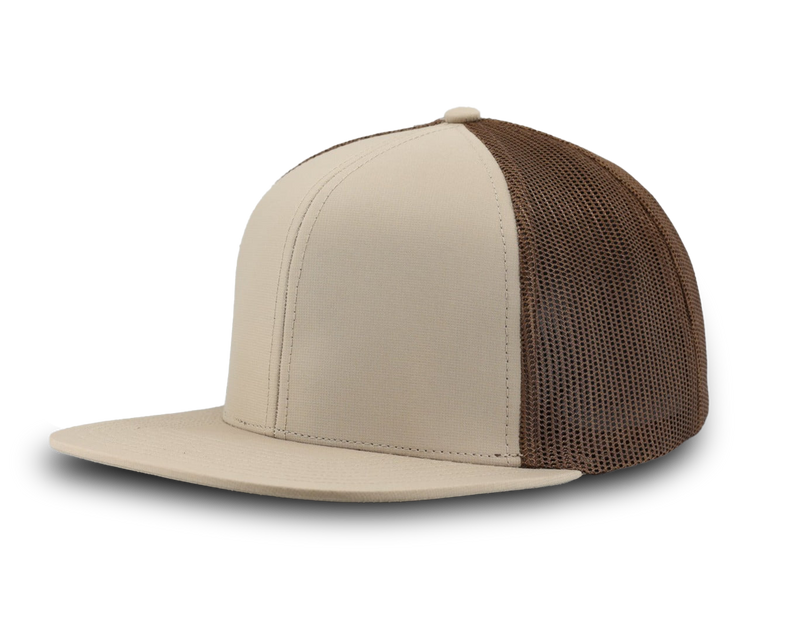 GENERAL-Custom hat-Flatbill-Snapback-khaki-brown- Zapped Headwear