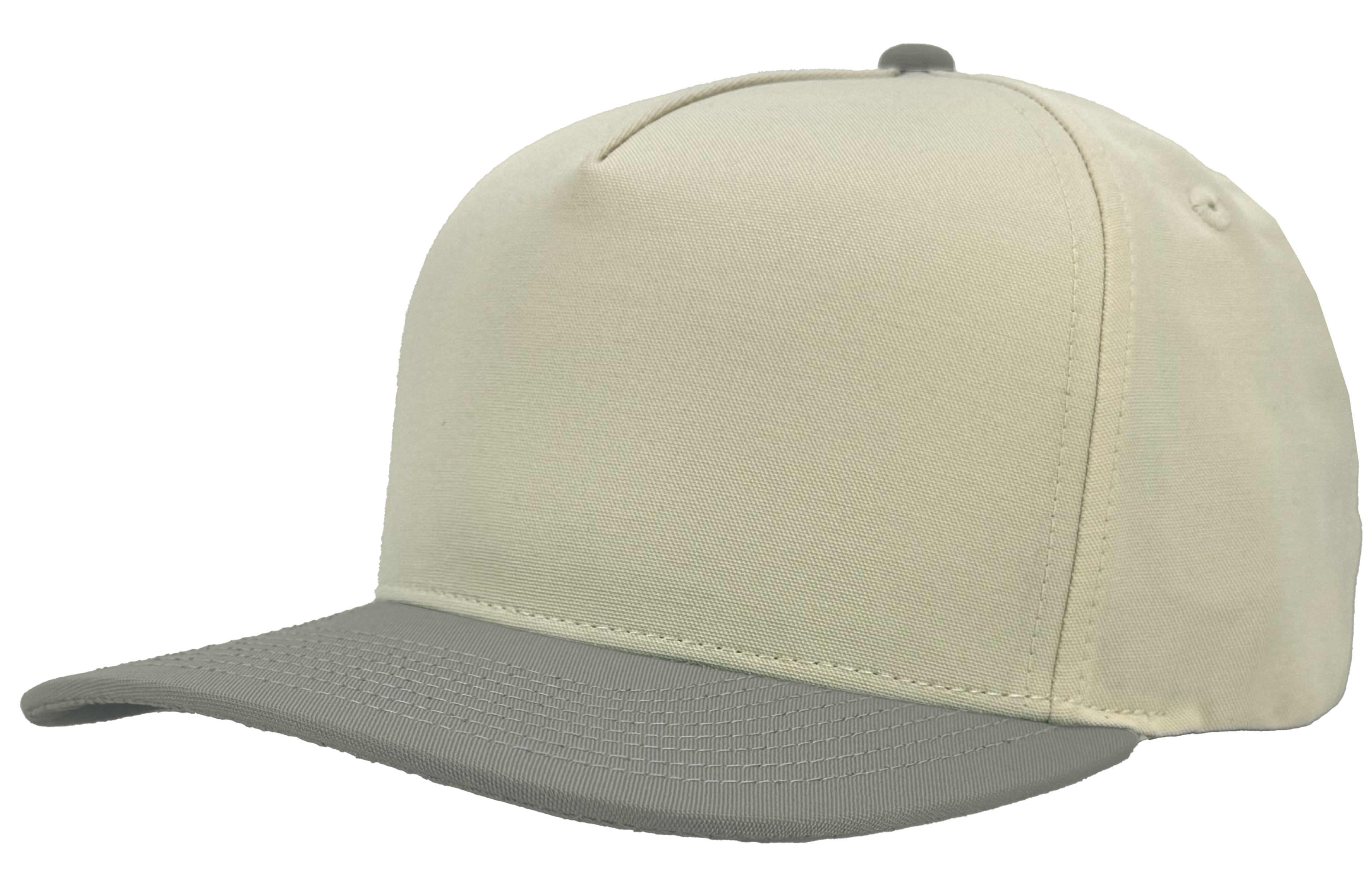 VINTAGE 5 PANEL GREY WHITE Custom Custom HAT