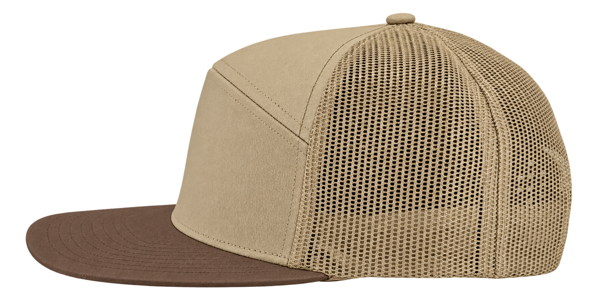 cobra 7 panel khaki brown snapback hat