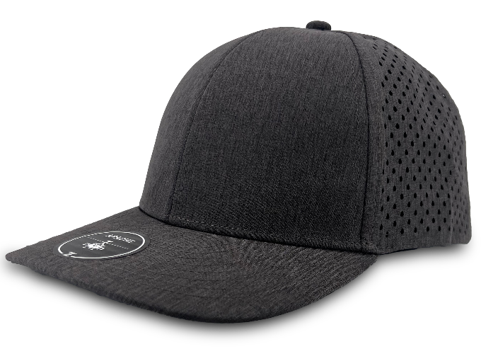 graphite apache 6 panel snapback hat