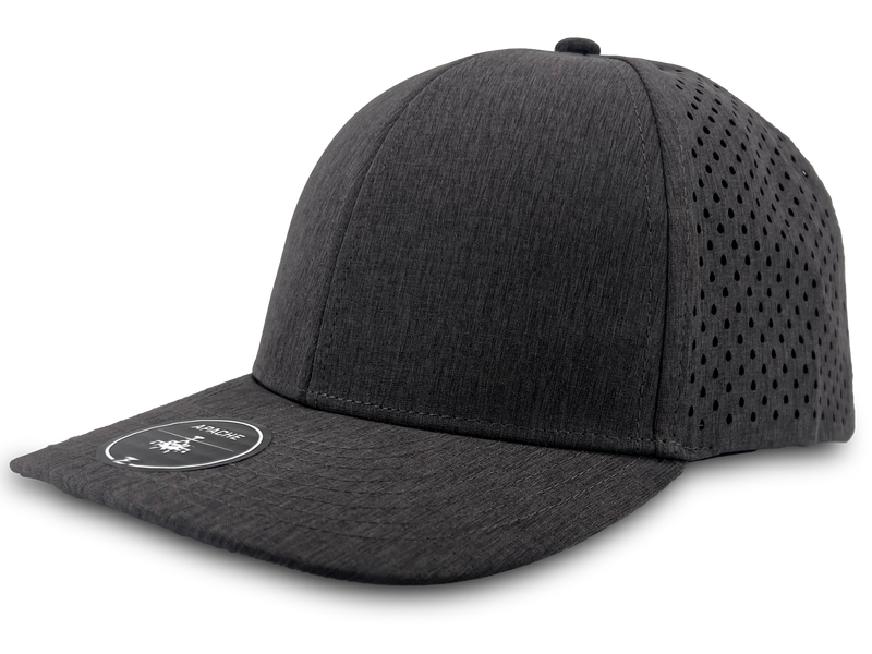 Graphite apache 6 panel snapback hat