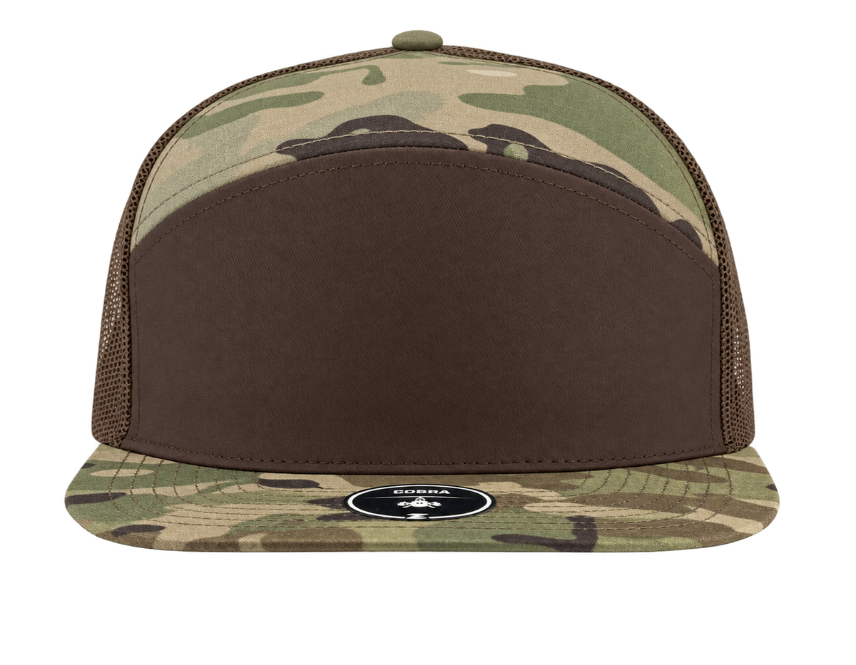 cobra 7 panel multicam snapback hat