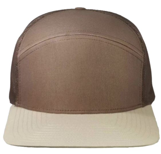 custom hat cobra khaki brown front