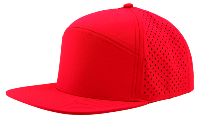 Red Custom Hat youth osprey 7 panel snapback hat