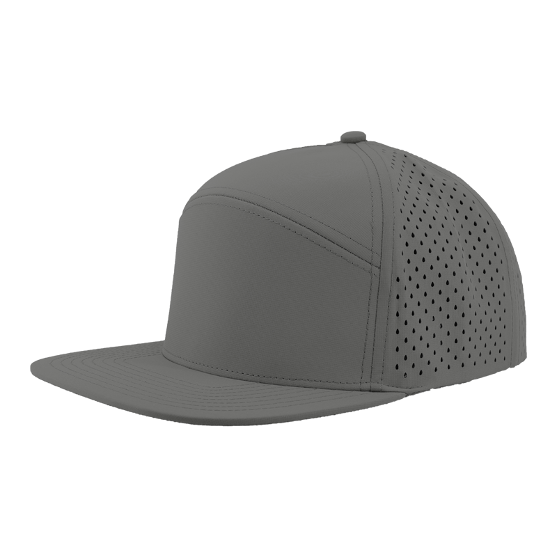 Grey Custom Hat youth osprey 7 panel snapback hat