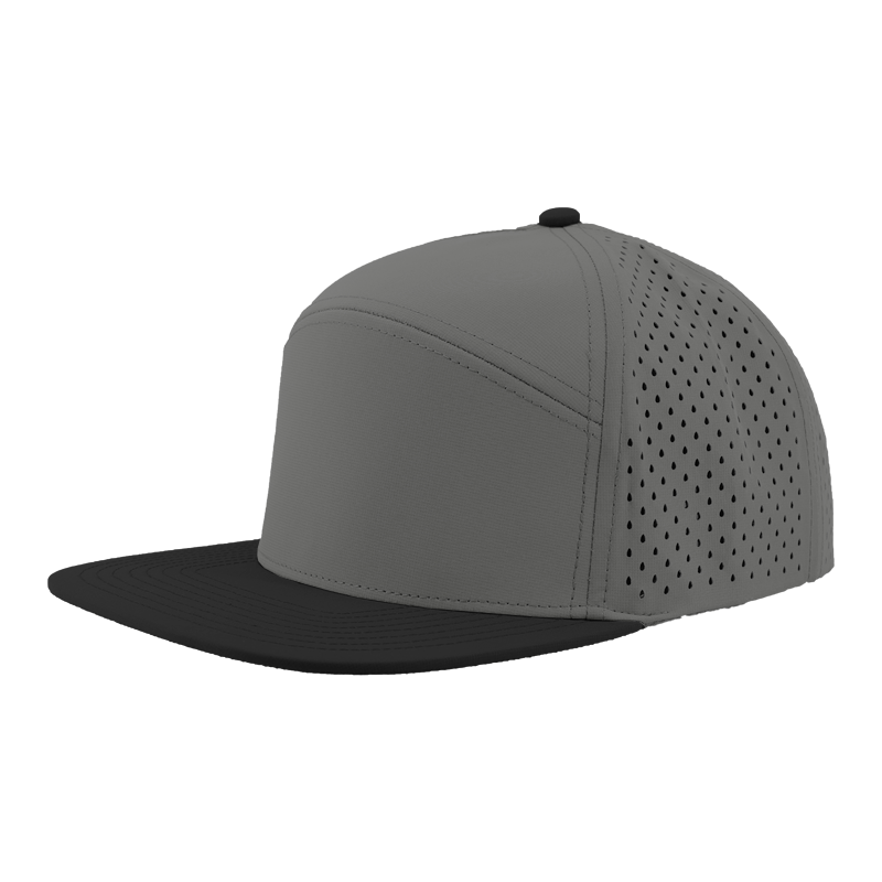 Custom Hat Osprey Grey Black Slant View