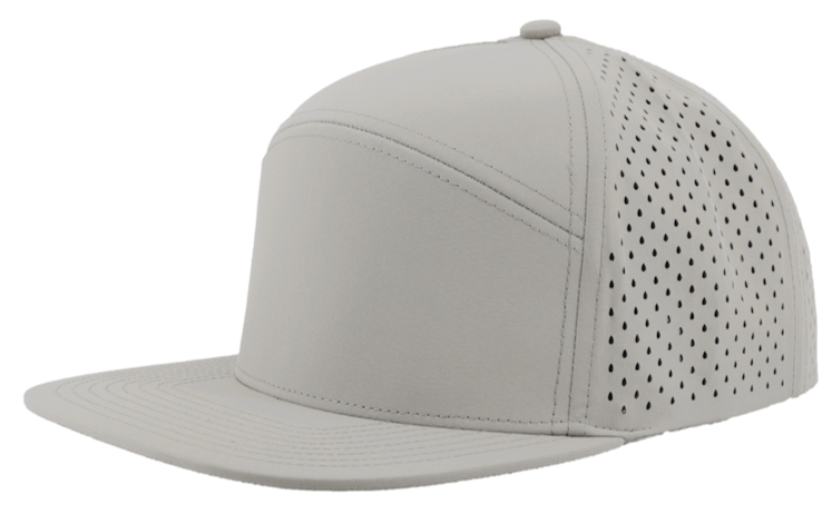 silver Custom Hat osprey 7 panel snapback side