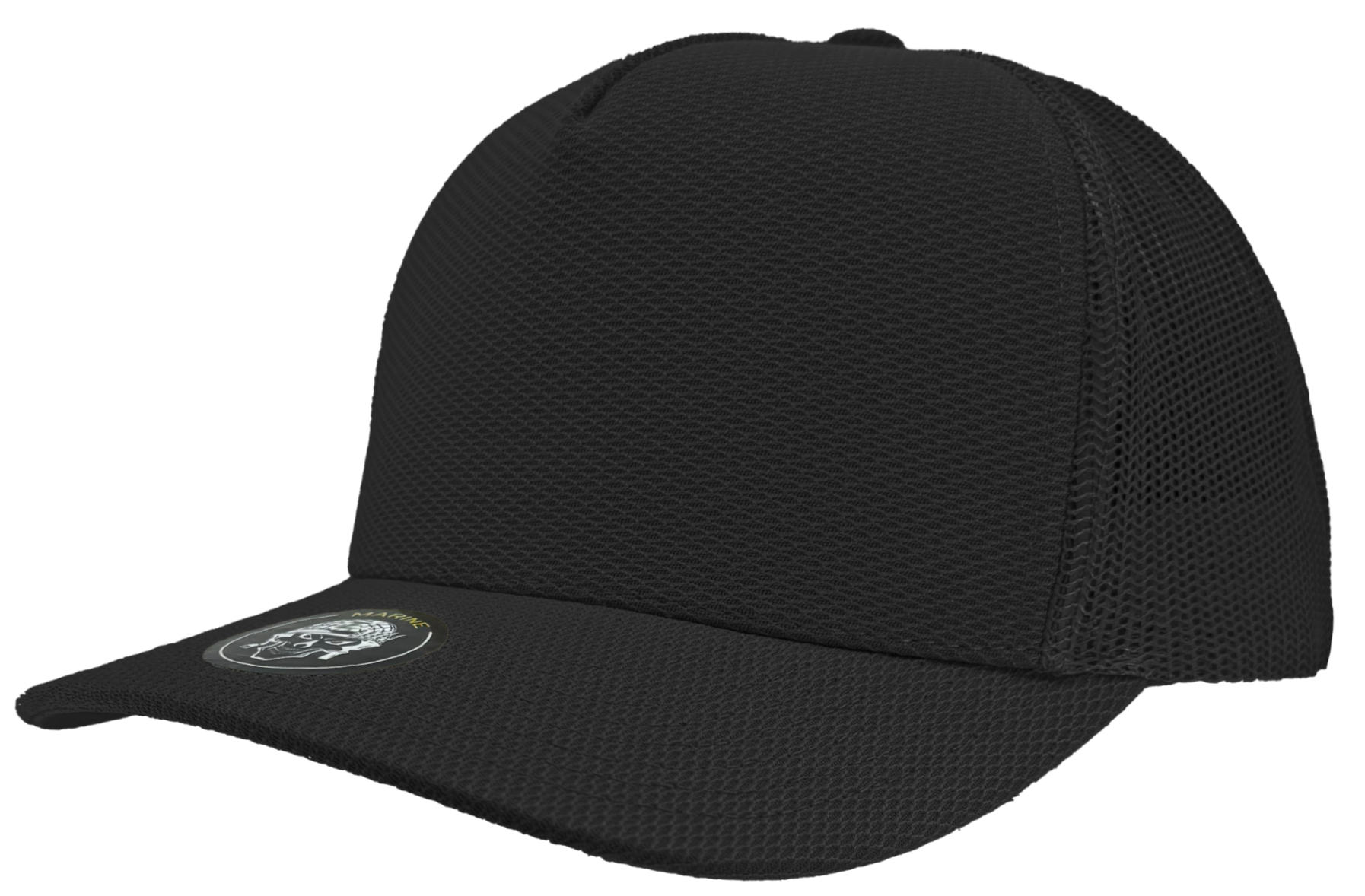 Black cap on a white background