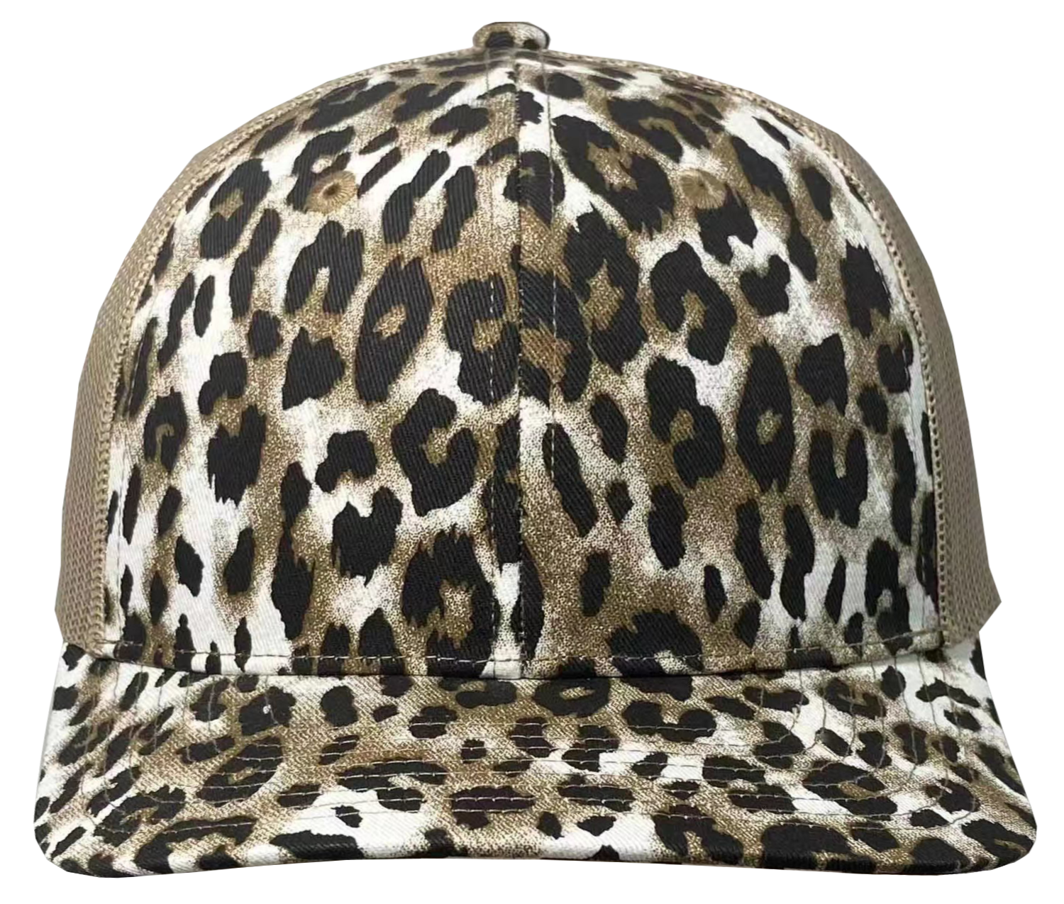Leopard print trucker hat snapback