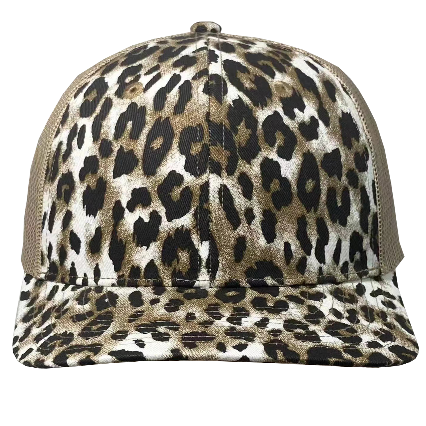leopard snapback trucker hat