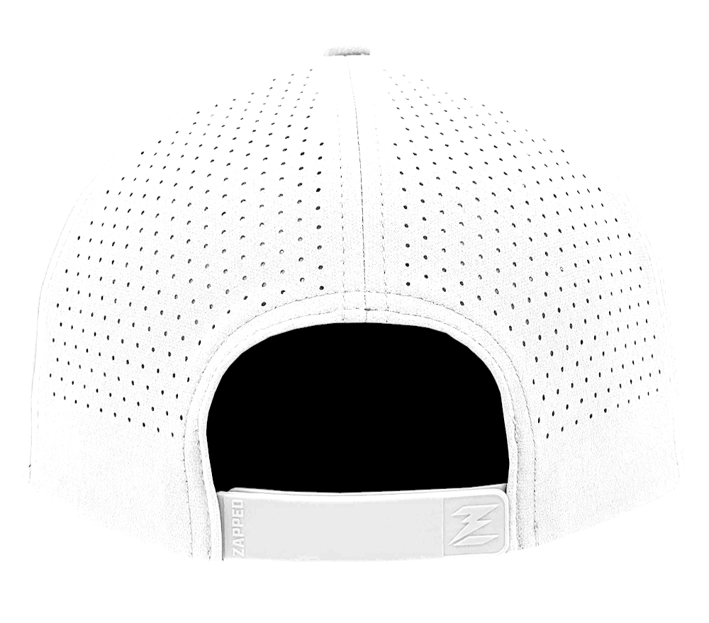 Blackhawk Elite white black bill perforated flexfit hat