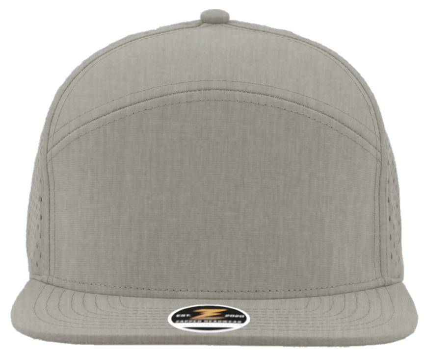 heather grey osprey 7 panel snapback hat