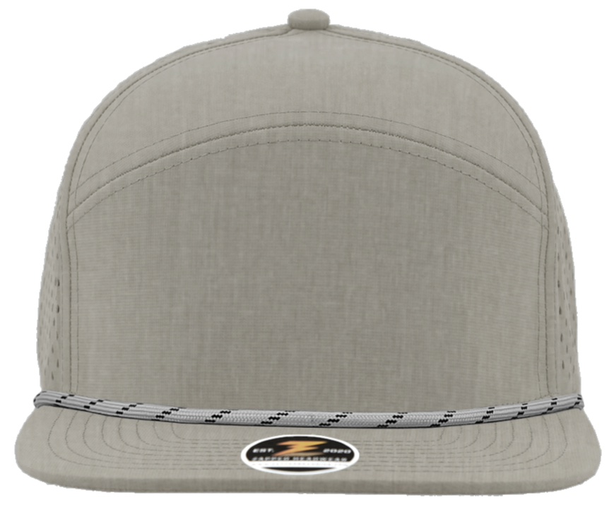 Osprey Heather Custom Hat Grey Grey twisted rope brim 7 panel snapback hat
