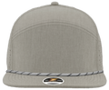 Osprey Heather Grey Grey twisted rope brim 7 panel snapback hat