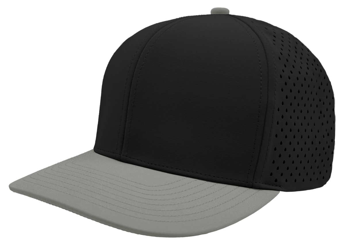 Custom hat for embroider 6 panel black grey