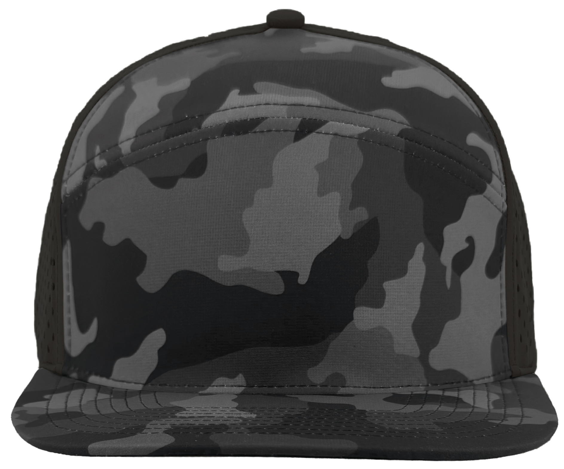 Black camo osprey 7 panel snapback hat
